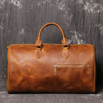 The Edler Retro Cowhide Shoulder Duffel Travel Bag by Wolph