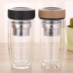 400ml Tea Infuser Double Glass Water Bottle