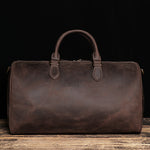 The Edler Retro Cowhide Shoulder Duffel Travel Bag by Wolph